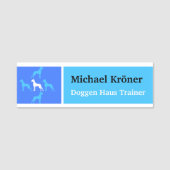 Great Dane ID blue Serie  Namensschild (Vorderseite)