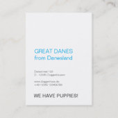 Great Dane ID-Serie  Visitenkarte (Rückseite)