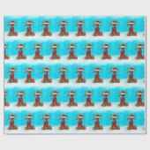 Great Dane im Schnee mit Weihnachtsgeschenken Geschenkpapier (Flach)