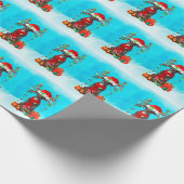 Great Dane im Schnee mit Weihnachtsgeschenken Geschenkpapier (Ecke)