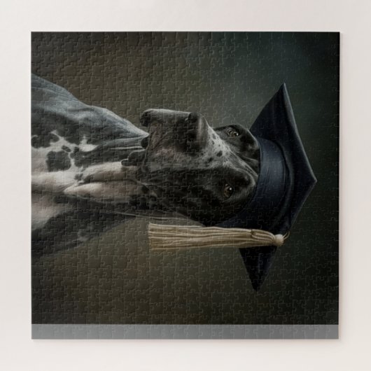 Great Dane in A Grad Hat Puzzle (Horizontal)