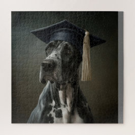 Great Dane in A Grad Hat Puzzle