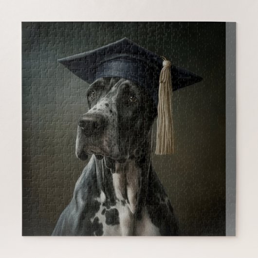 Great Dane in A Grad Hat Puzzle (Vertikal)