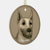 Great Dane individuelle Name Keramik Ornament (Rechts)