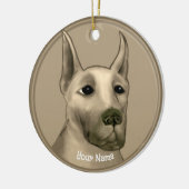 Great Dane individuelle Name Keramik Ornament (Links)