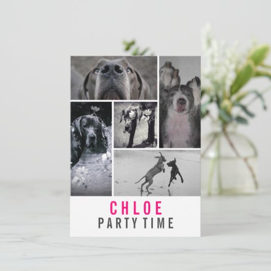 Great Dane Invitation Einladung (Stehend Vorderseite)