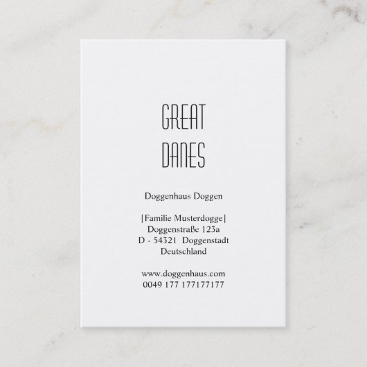 Great Dane Karten (Vorderseite)