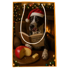 Great Dane Käse Steuer Weihnachtsgeschenktasche  Mittlere Geschenktüte