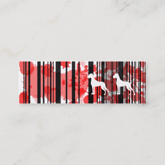 Great Dane Kennel Mini Visitenkarte (Vorderseite)