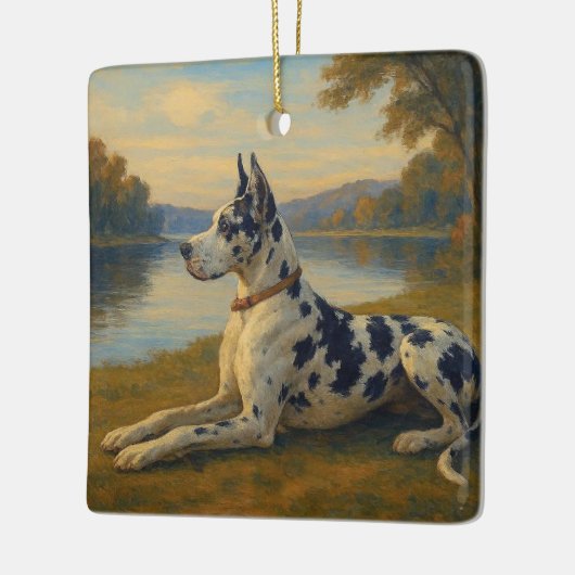 Great Dane Keramikornament (Links)