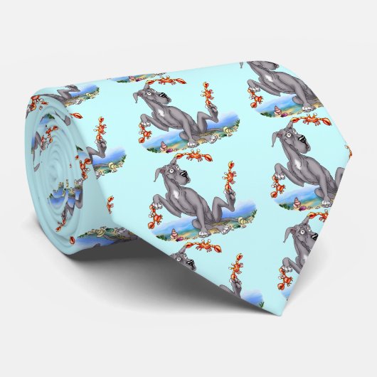 Great Dane Kinda Crabby Black Krawatte (Gerollt)