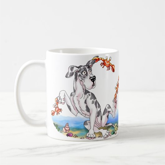 Great Dane Kinda Crabby Harlequin UC Kaffeetasse (Links)