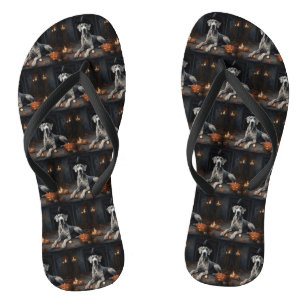 Great Dane Kürbisse Halloween Grusel Flip Badesandalen