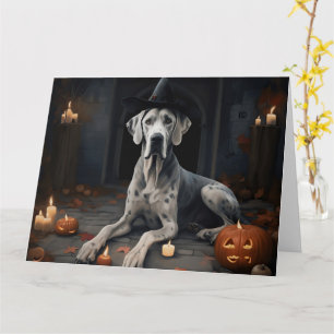 Great Dane Kürbisse Halloween Grusel Flip Karte