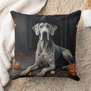 Great Dane Kürbisse Halloween Grusel Flip Kissen