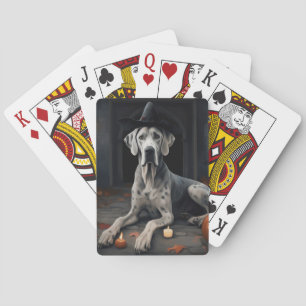 Great Dane Kürbisse Halloween Grusel Flip Spielkarten