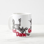 Great Dane Laid Back Black Kaffeetasse (Vorderseite Links)