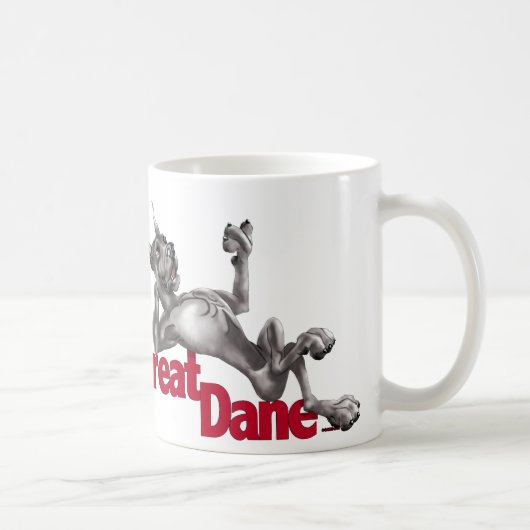 Great Dane Laid Back Black Kaffeetasse (Rechts)