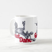 Great Dane Laid Back Blue Kaffeetasse (Vorderseite Links)