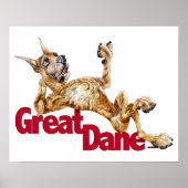 Great Dane Laid Back Brindle Poster (Vorne)
