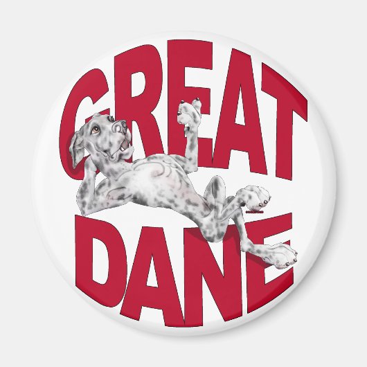 Great Dane Laid Back Merle UC Magnet (Vorne)