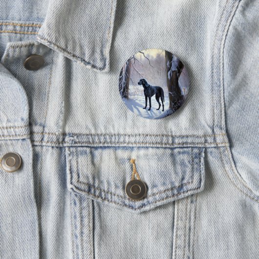 Great Dane Let it Schnee Weihnachten Button (Beispiel)