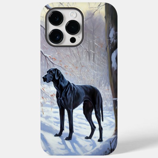 Great Dane Let it Schnee Weihnachten Case-Mate iPhone Hülle (Rückseite)