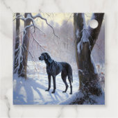 Great Dane Let it Schnee Weihnachten Geschenkanhänger (Rückseite)
