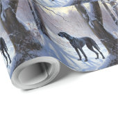 Great Dane Let it Schnee Weihnachten Geschenkpapier (Rolleneckpunkt)