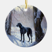 Great Dane Let it Schnee Weihnachten Keramik Ornament (Vorne)