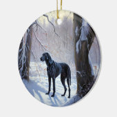 Great Dane Let it Schnee Weihnachten Keramik Ornament (Links)