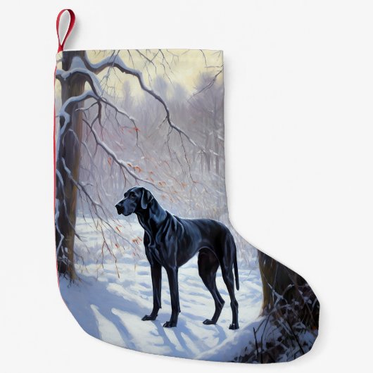 Great Dane Let it Schnee Weihnachten Kleiner Weihnachtsstrumpf (Vorderseite)