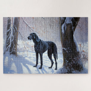 Great Dane Let it Schnee Weihnachten Puzzle