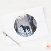 Great Dane Let it Schnee Weihnachten Runder Aufkleber (Umschlag)