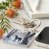 Great Dane Let it Schnee Weihnachten Schlüsselanhänger (Vorderseite rechts)