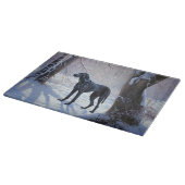 Great Dane Let it Schnee Weihnachten Schneidebrett (Ecke)
