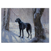 Great Dane Let it Schnee Weihnachten Schneidebrett (Vorderseite)