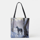 Great Dane Let it Schnee Weihnachten Tasche (Rückseite)