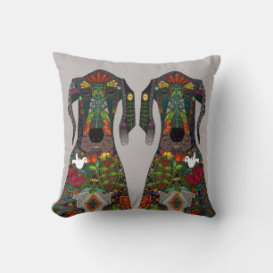 Great Dane Liebe grau Kissen