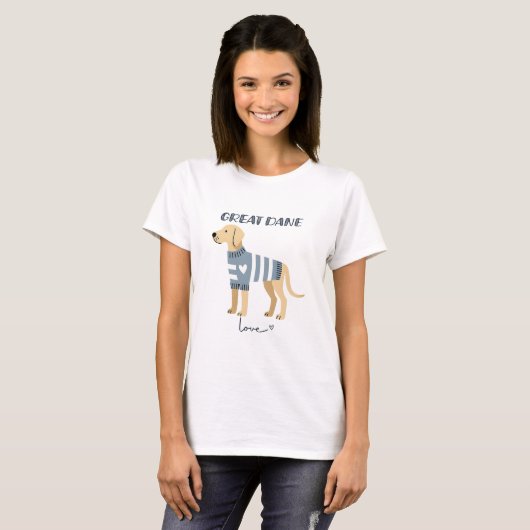Great Dane Liebe T-Shirt (Vorne ganz)
