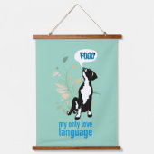 Great Dane Liebessprache  Wandteppich Mit Holzrahmen (Vorderseite)