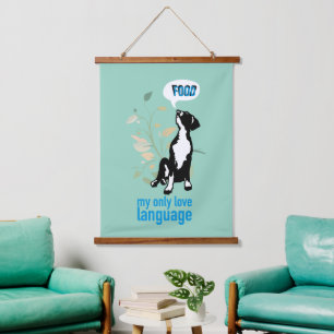 Great Dane Liebessprache Wandteppich Mit Holzrahmen