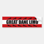 Great Dane Limo Driver Autoaufkleber (Vorne)