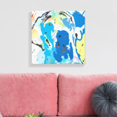 Great Dane Linocut Leinwanddruck (Insitu (Wohnzimmer))