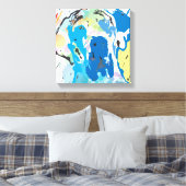 Great Dane Linocut Leinwanddruck (Insitu (Schlafzimmer))