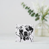 Great Dane Linoprint Treuekarte (Stehend Vorderseite)