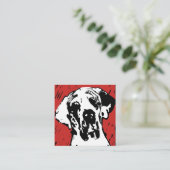 Great Dane Linoprint Treuekarte (Stehend Vorderseite)