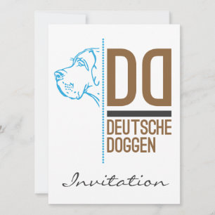 Great Dane Logo Line Einladung