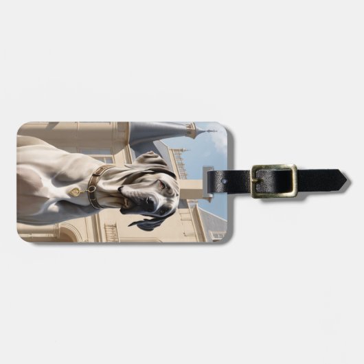 Great Dane Luggage Tag Gepäckanhänger (Vorderseite horizontal)