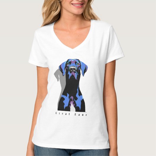 Great dane-Mädchen T-Shirt (Vorderseite)